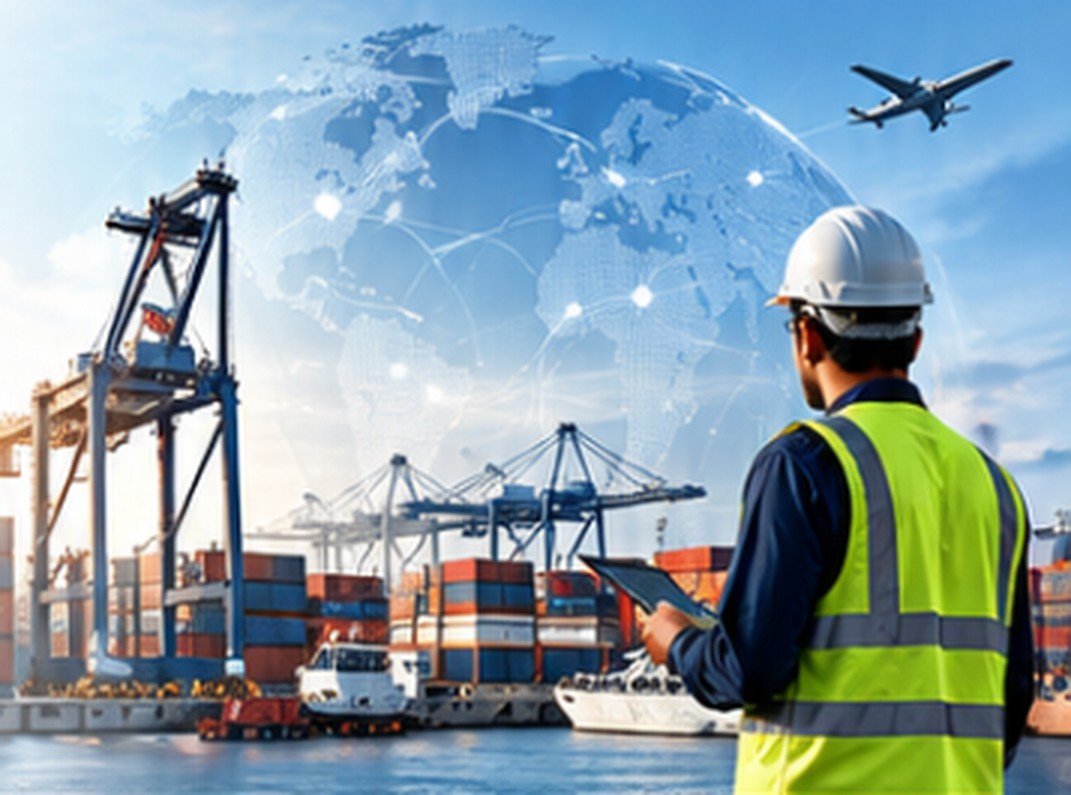Container terminal with global logistics operations